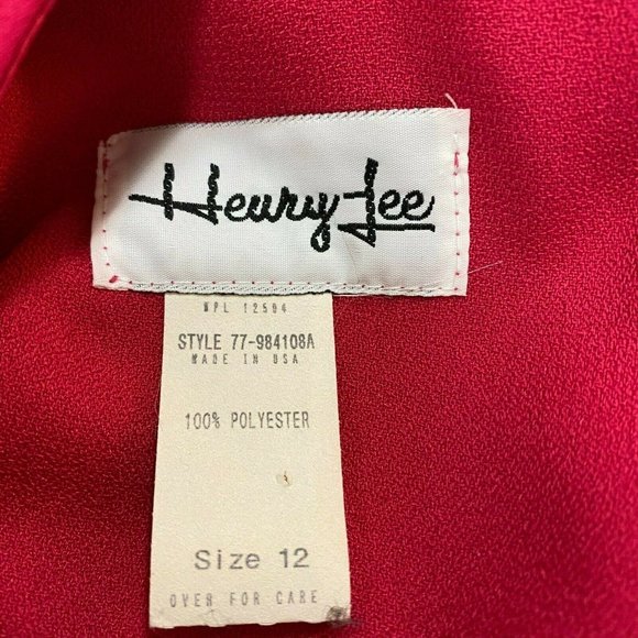 Vintage Henry Lee Dress 12 Pink Layered Look Blazer Long Sleeve Union‎ Label Vtg - Picture 10 of 11